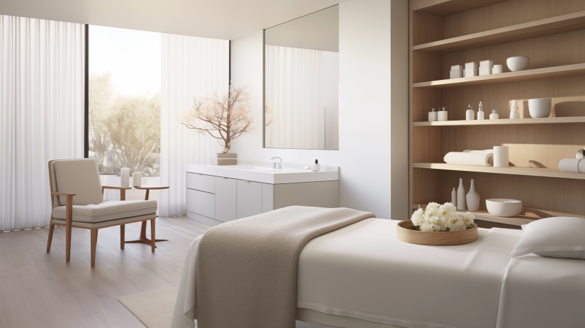 Minimalist Spa Room with Natural Light