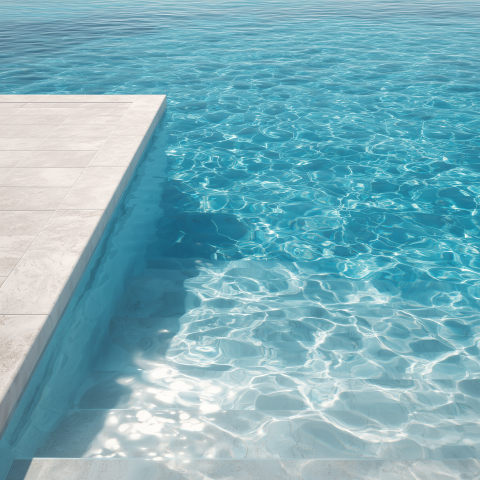 Minimalist Swimming Pool with Clear Water