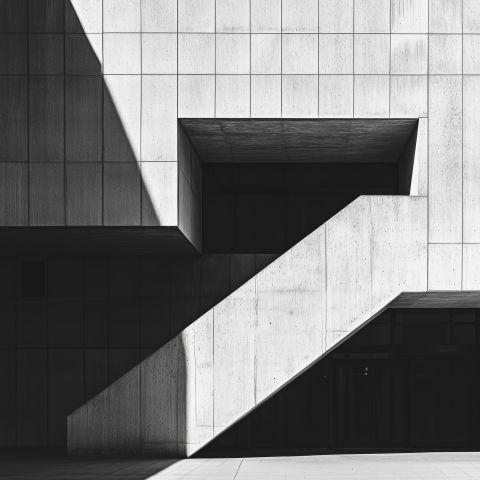 Modern Architecture with Harsh Shadows