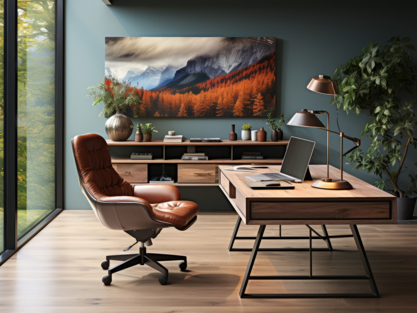 Modern home office  background