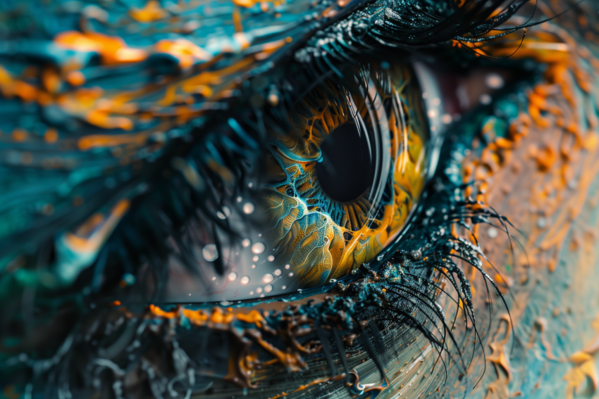 Modern Textures Exploration eye up close