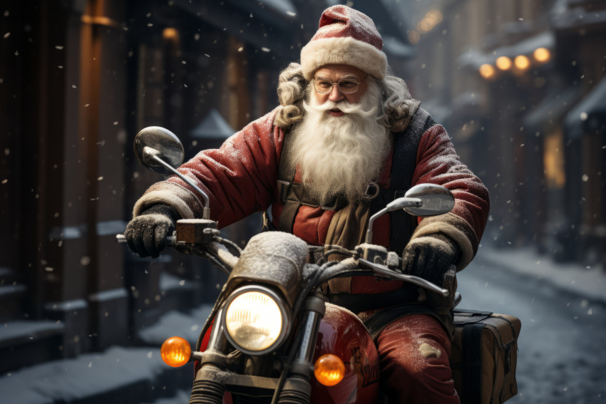 Motorcycle Santa Claus