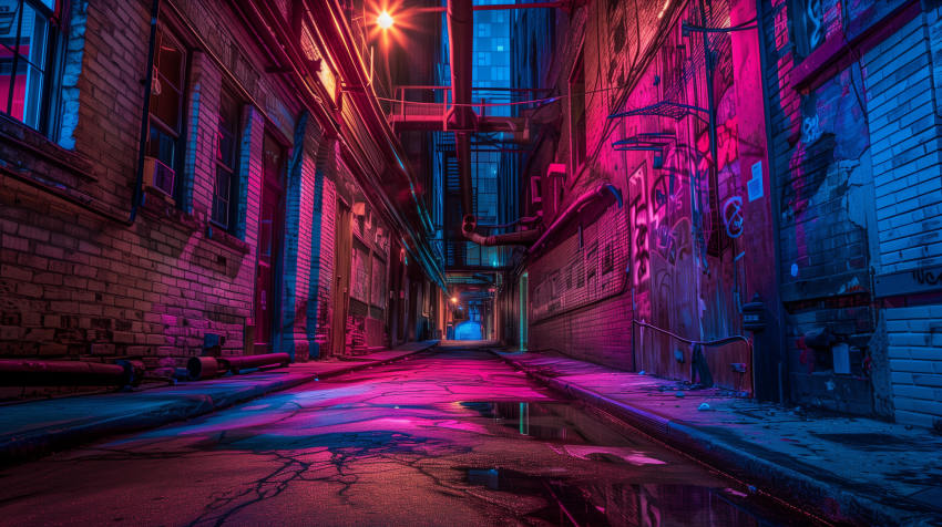 Neon lit Streets of Urban Chaos