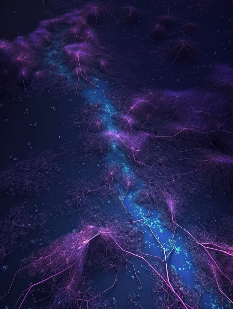 Abstract Digital Network Visualization