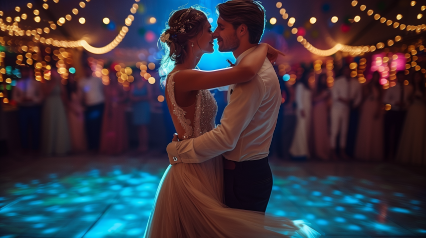 Newlyweds Sharing First Dance Moment