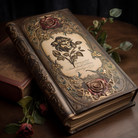 Elegant Leather Bound Book Cover