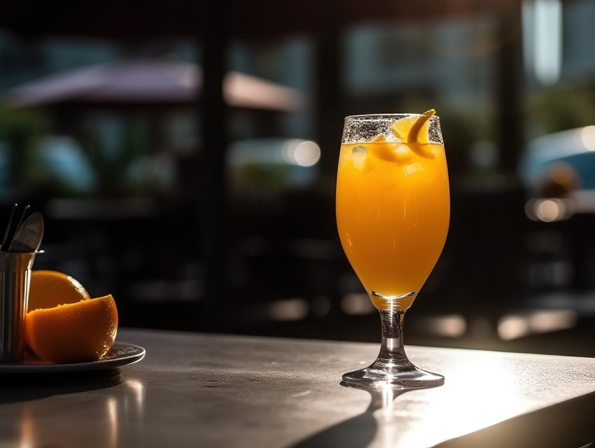 Refreshing Orange Juice In A Glass