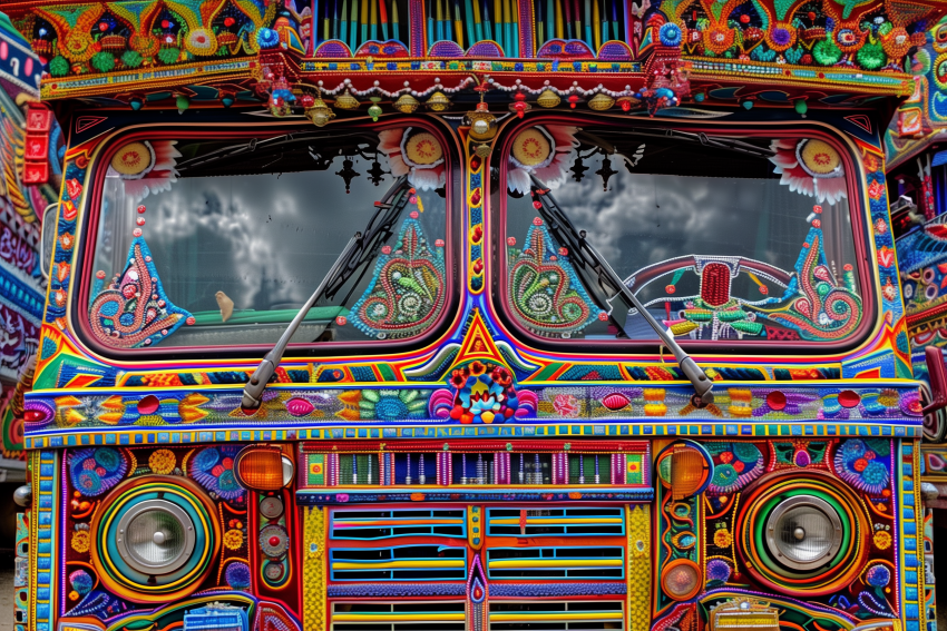 Rolling Artistry of Pakistani truck