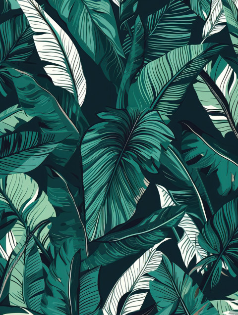 Lush Green Leaf Pattern Design