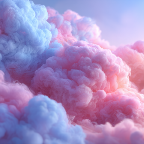 Pastel Cotton Candy Clouds