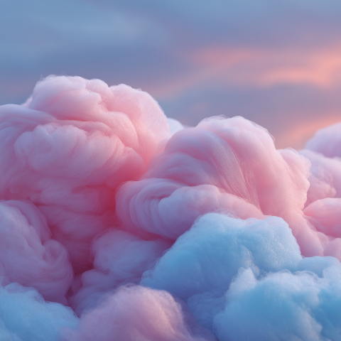 Pastel Cotton Candy Cloudscape