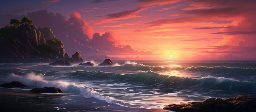 Peaceful Coastal Sunset