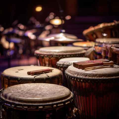 Percussion Drums on Stage