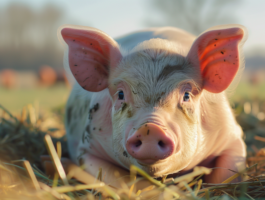 Pig on a farm