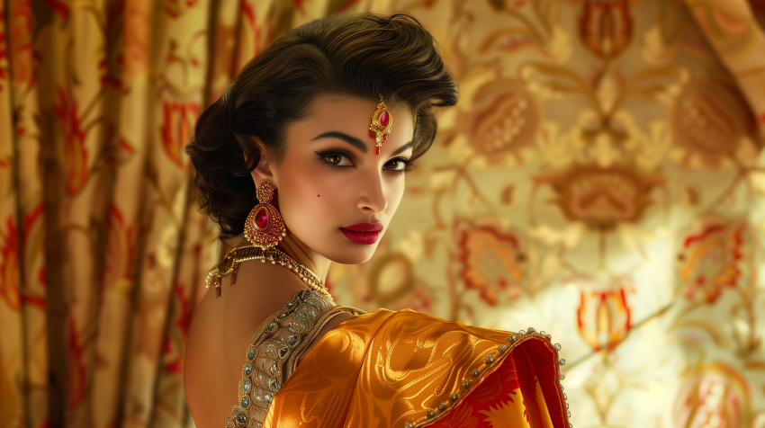 Pin Up with a Sari