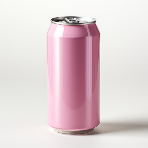 pink aluminum beverage drink soda can