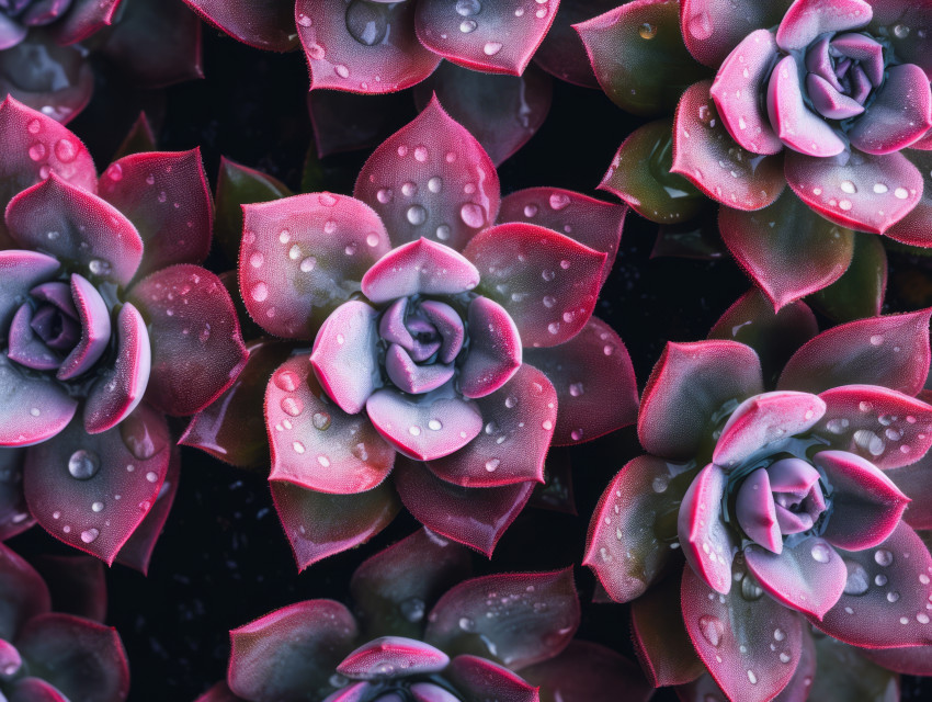 Pink and Purple Succulent Plant Wallpaper
