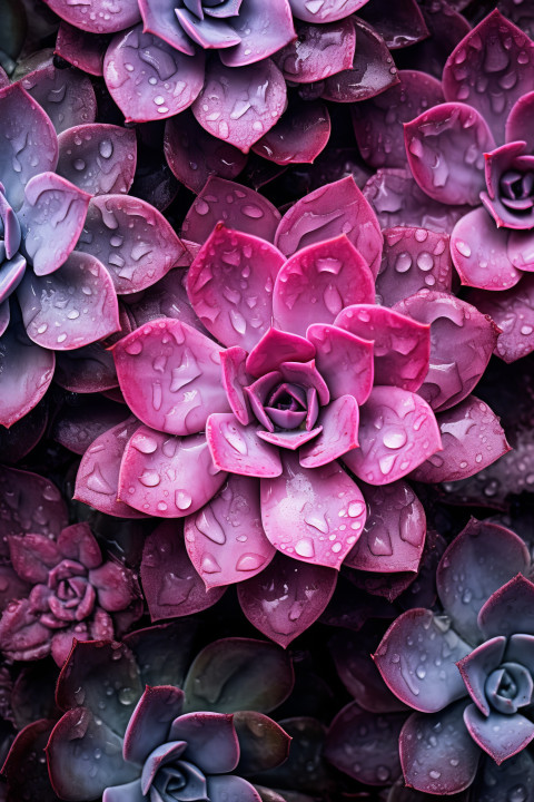 Pink and Purple Succulent Plant Wallpaper