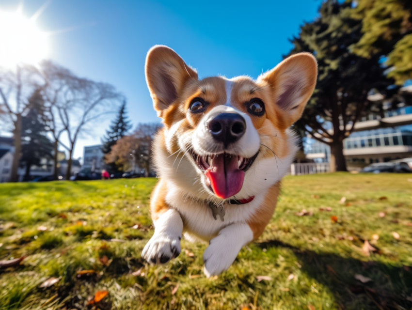 Playful Corgi