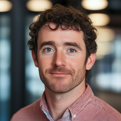 Professional Portrait of a Man with Curly Hair