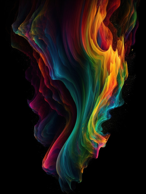 Rainbow Flame Background