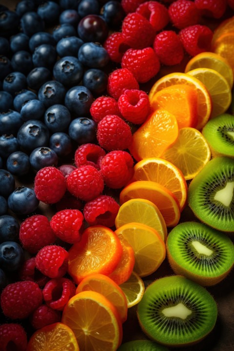 Rainbow of fruit flavor