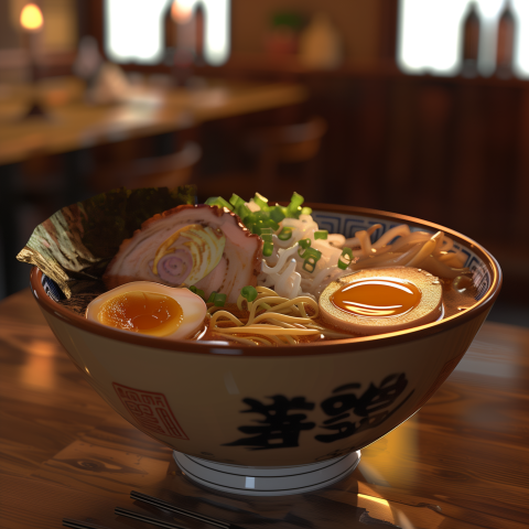 Ramen Bowl with Sliced Pork and Egg