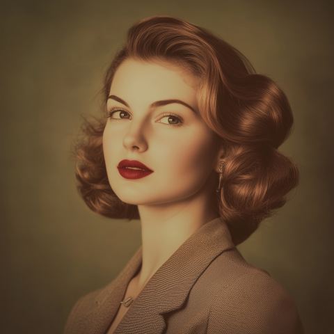 Retro Glamour Woman with Vintage Style