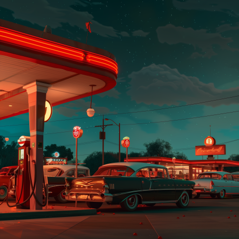1950s Gas Station