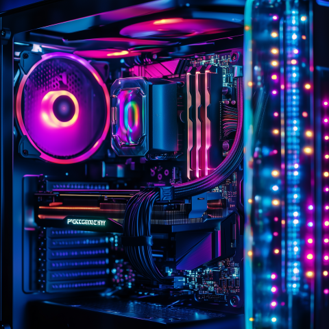 RGB Gaming PC with Neon Lighting