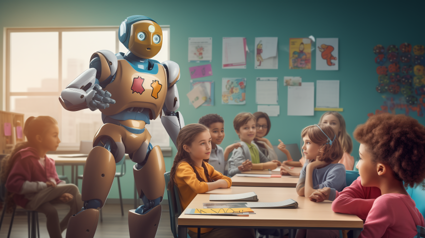 Robot teaching Children
