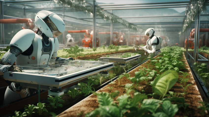 Robots tending to Crops