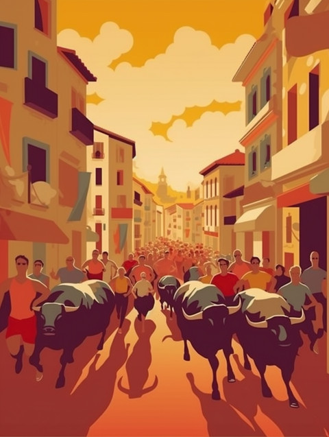 Running with the bulls Poster