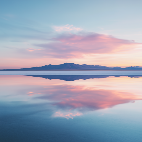 Salt Flat Reflection at Sunset