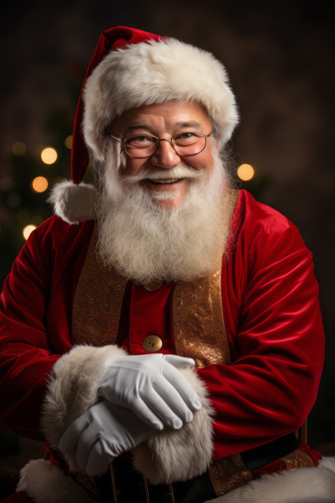 Santa Claus portrait lighting profesional color grading