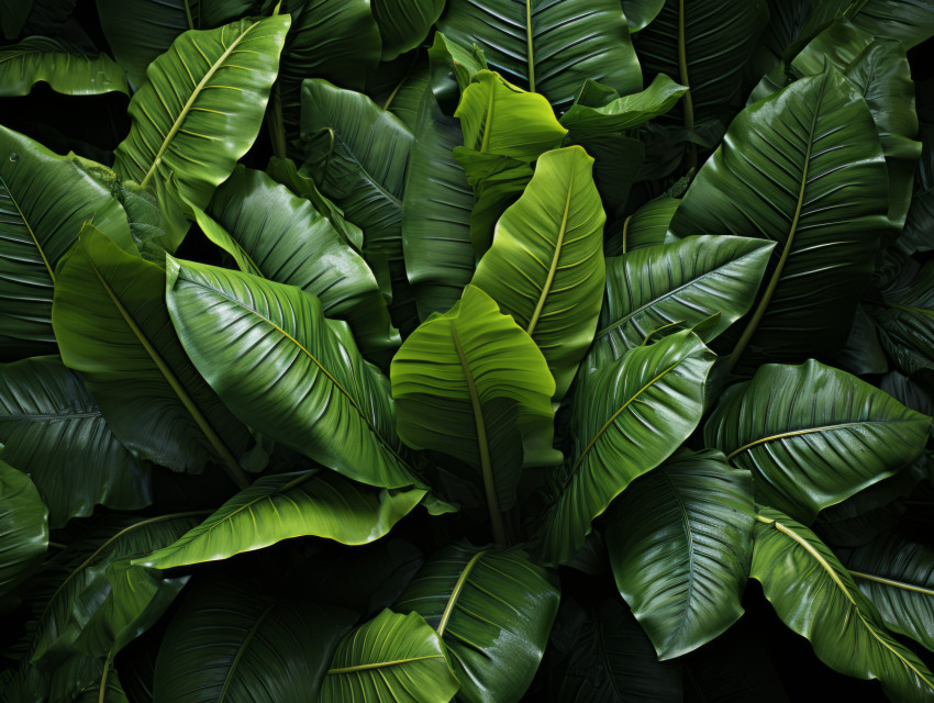 Seamless banana leaf background