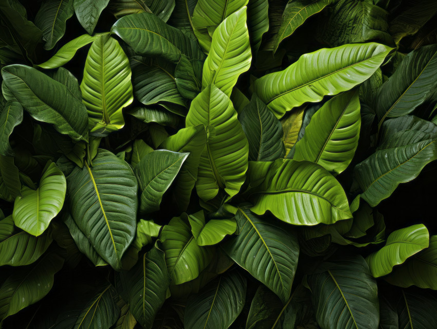 Seamless banana leaf background