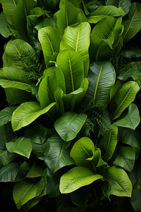 Seamless banana leaf background