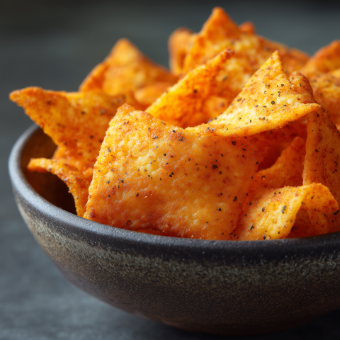 Seasoned Cheese Puff Corn Chips Bowl