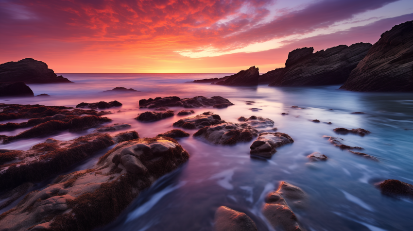 Serene Coastal Sunset