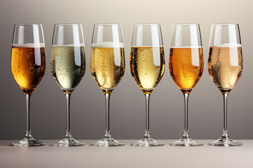 Set of champagne glasses
