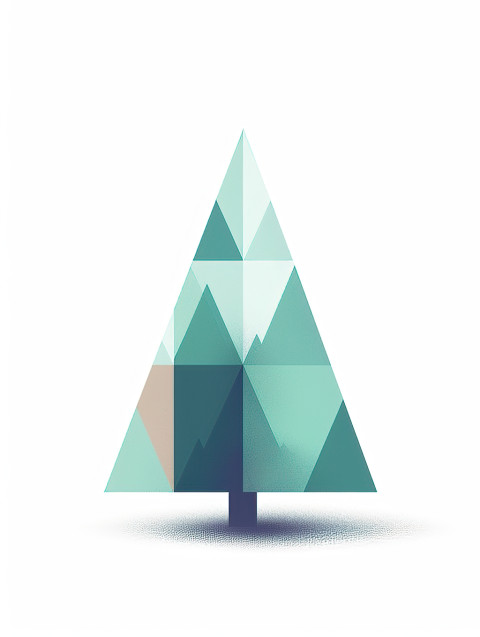 Minimalist Christmas Tree Illustration