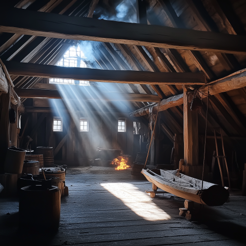 Skyline Garden Path with City Lights