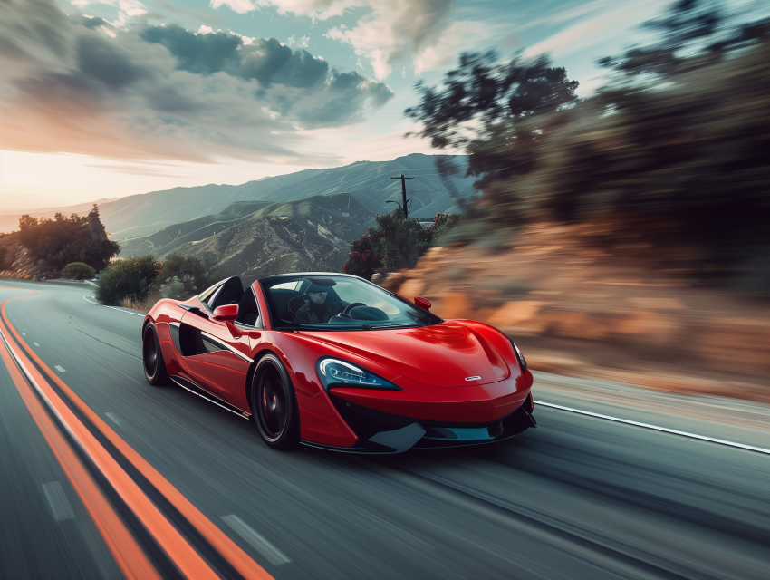 Sleek luxury sports cars