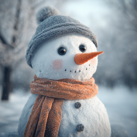 Smiling Snowman in Winter Park