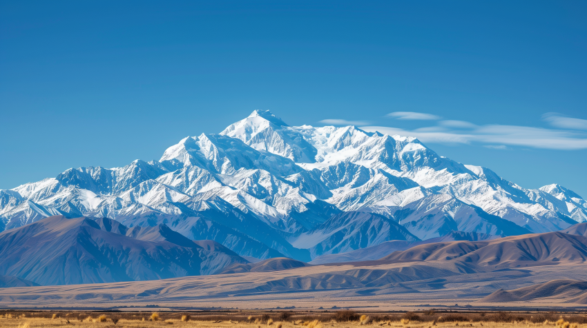 Snow Capped Mountain Range