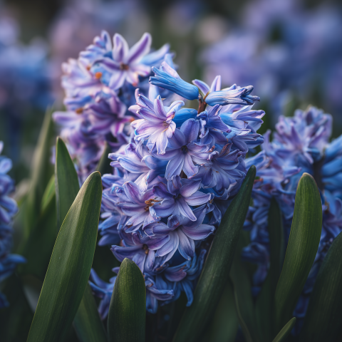 Soft Blue Hyacinth Spring Blooms