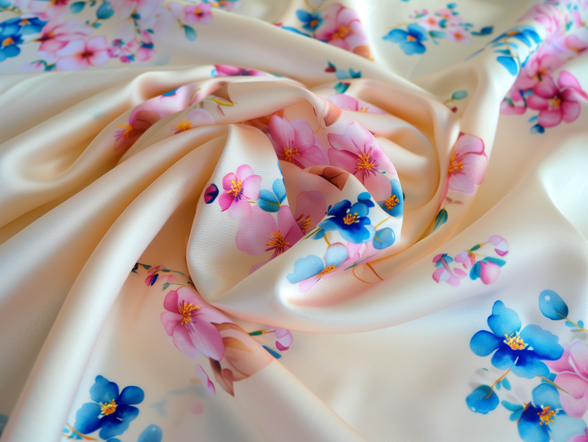Soft Floral Fabric with Pastel Flowers