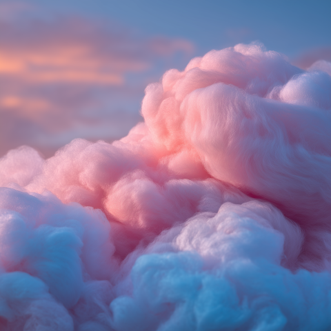 Soft Pastel Cotton Candy Clouds