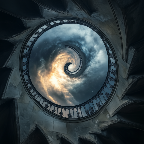 Spiral Staircase into Cosmic Vortex